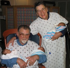 3 boys with Christensen Grandparents 3/15